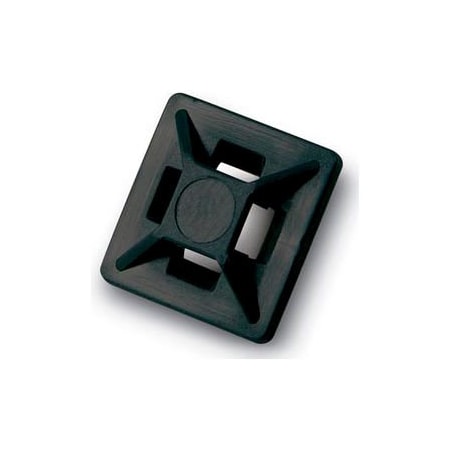 Del City Div Of Actuant Del City 9806 Mini 4-way Adhesive Mtg Base- 3/4" sq- Black, 100 Pieces 9806